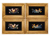 A Set of Four Italian Specimen Marble Plaques