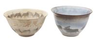 Two Contemporary English Ceramic Bowls Height of larger 7 x diameter 11 5/8 inches. — Orby, Skegness