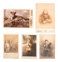 [EARLY PHOTOGRAPHY]. A large group of approx. 50 photographs, including tintypes and albumen photographs.