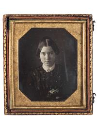 [EARLY PHOTOGRAPHY]. A group of 4 daguerreotypes and ambrotypes of young women, comprising: