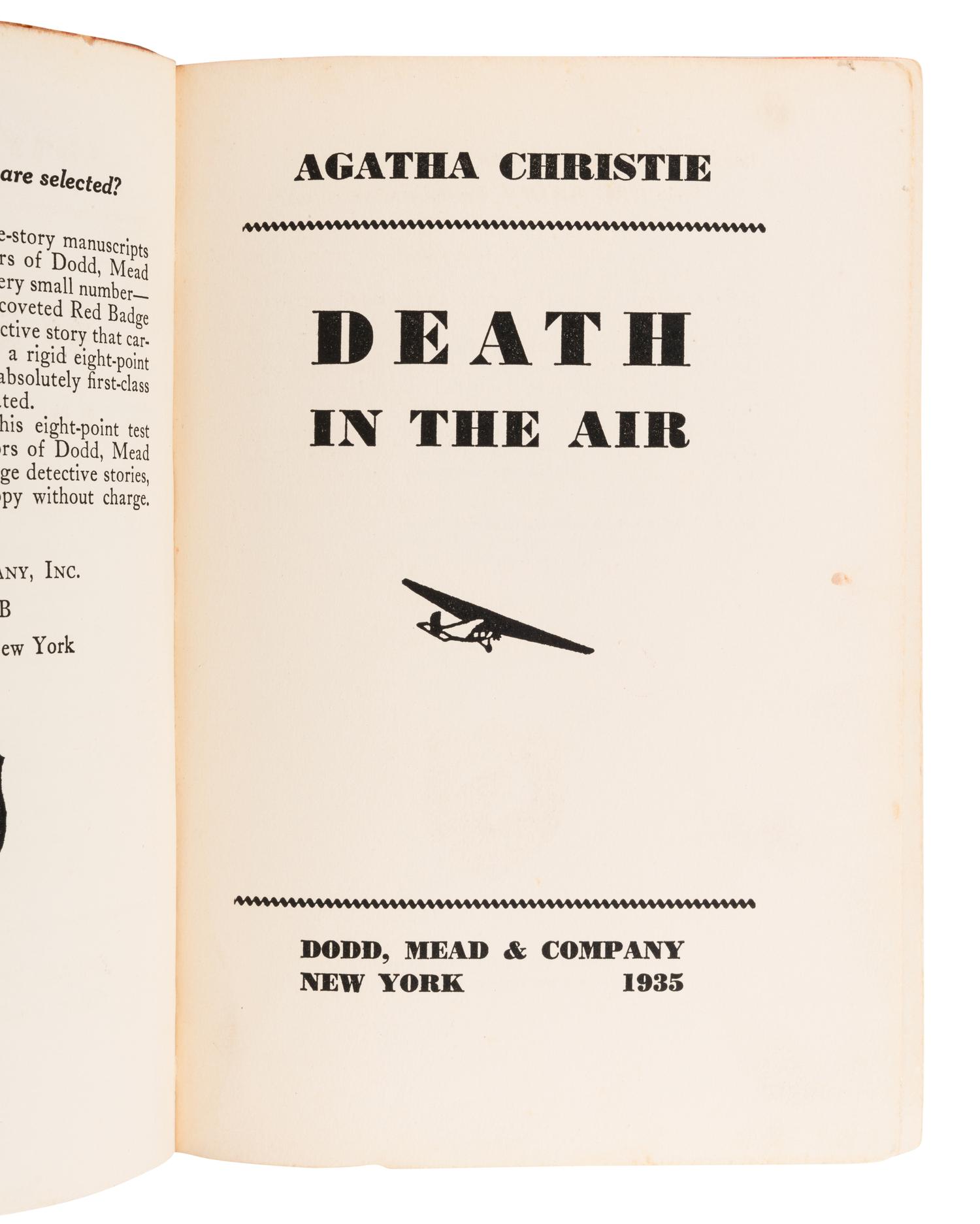 CHRISTIE, Agatha (1891-1976). A group of 13 works, comprising: