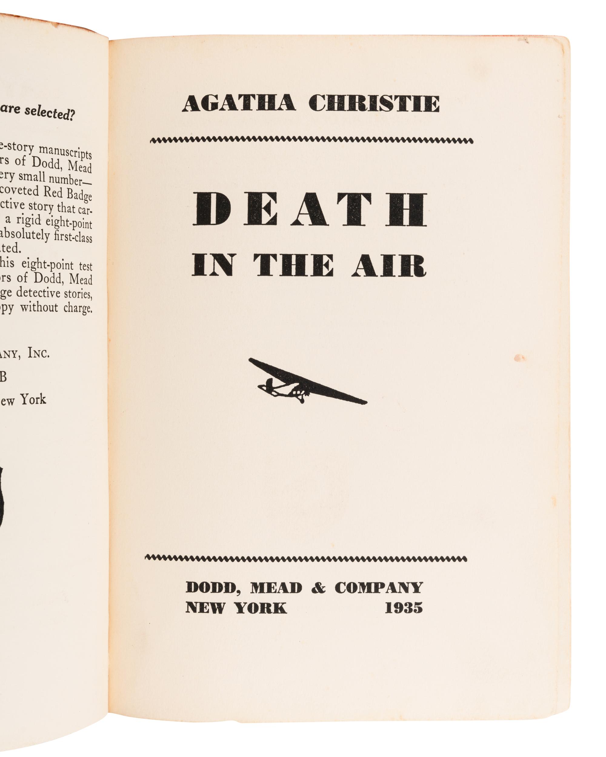 CHRISTIE, Agatha (1891-1976). A group of 13 works, comprising: