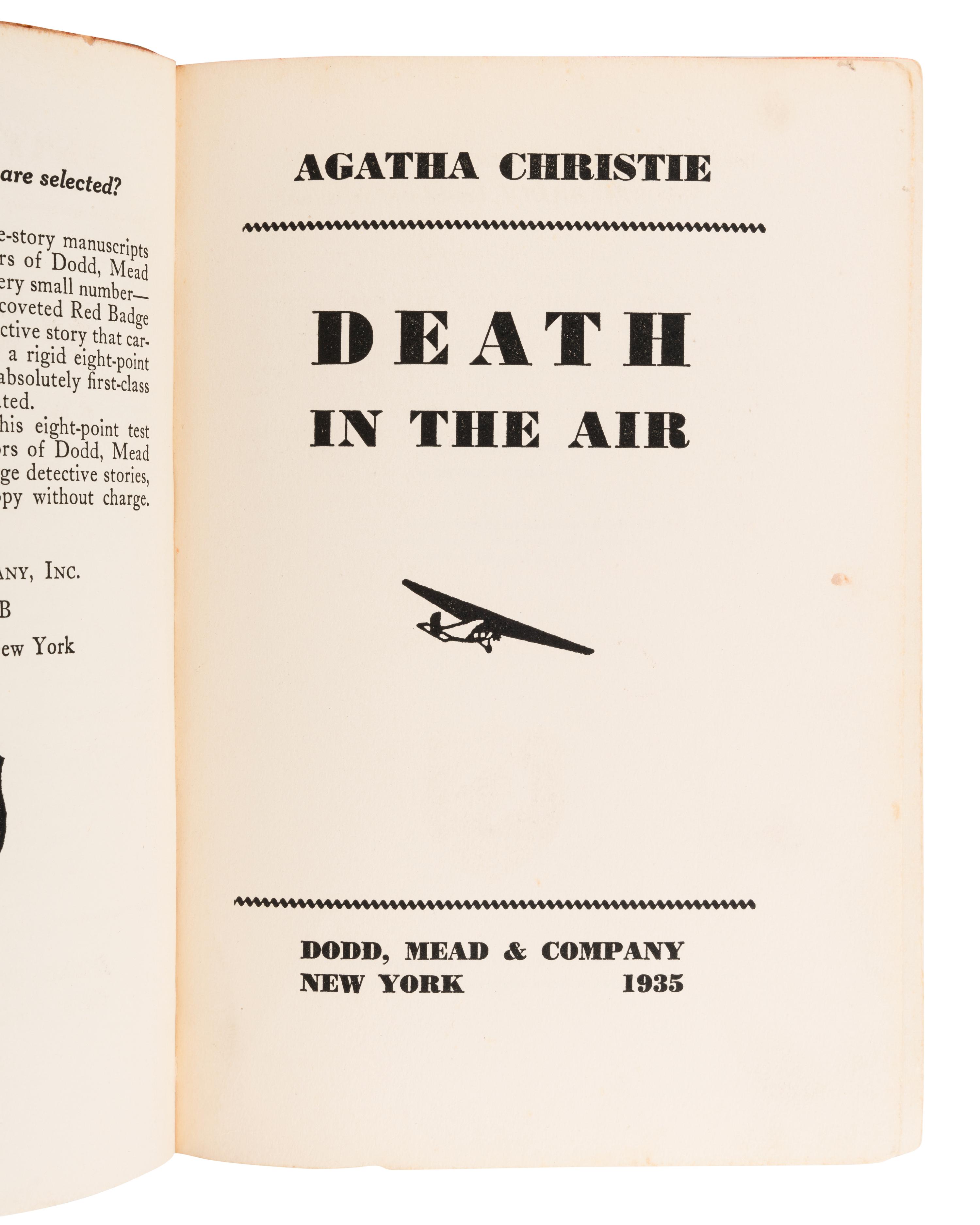 CHRISTIE, Agatha (1891-1976). A group of 13 works, comprising: