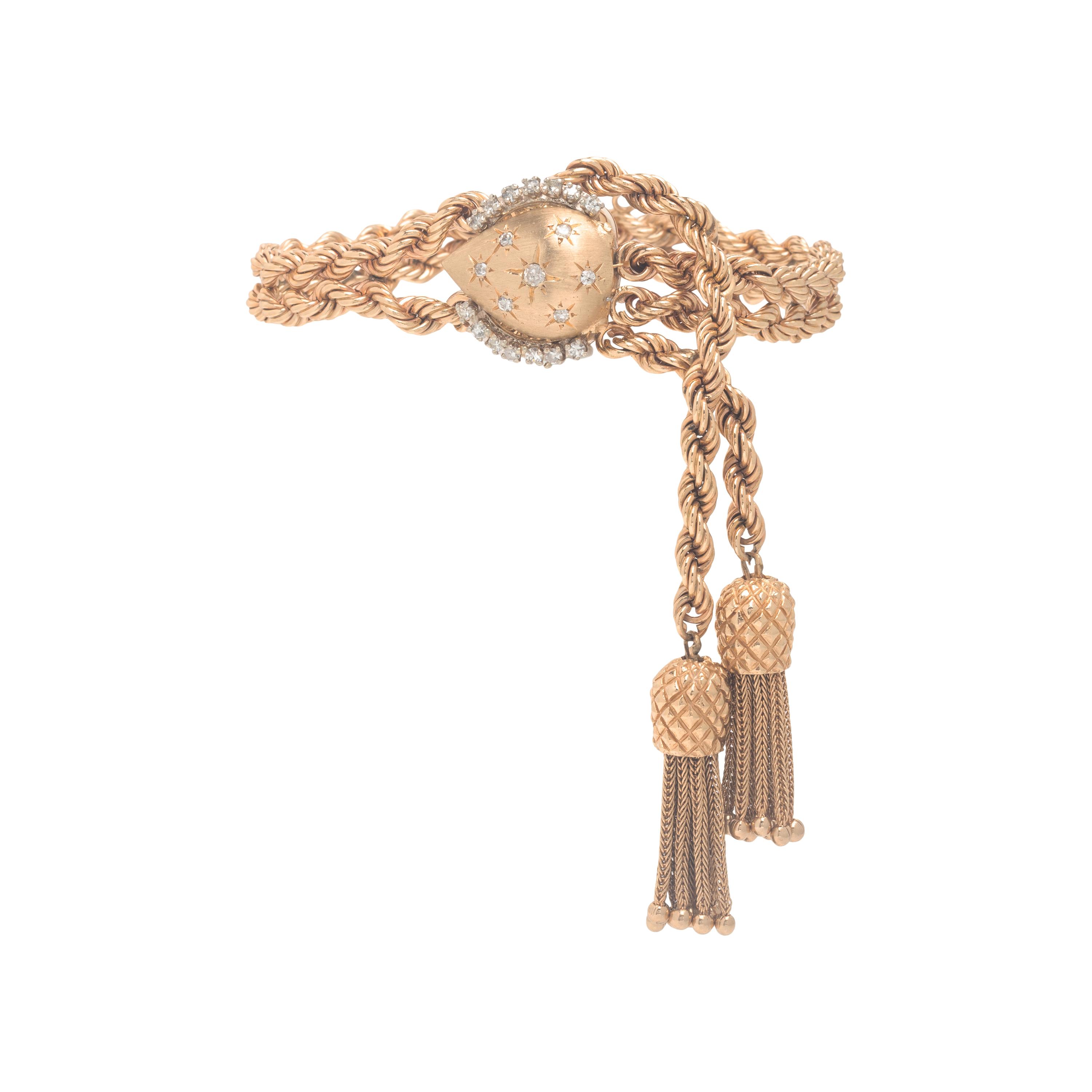 LaFemme, 14K Yellow Gold and Diamond Surprise Watch