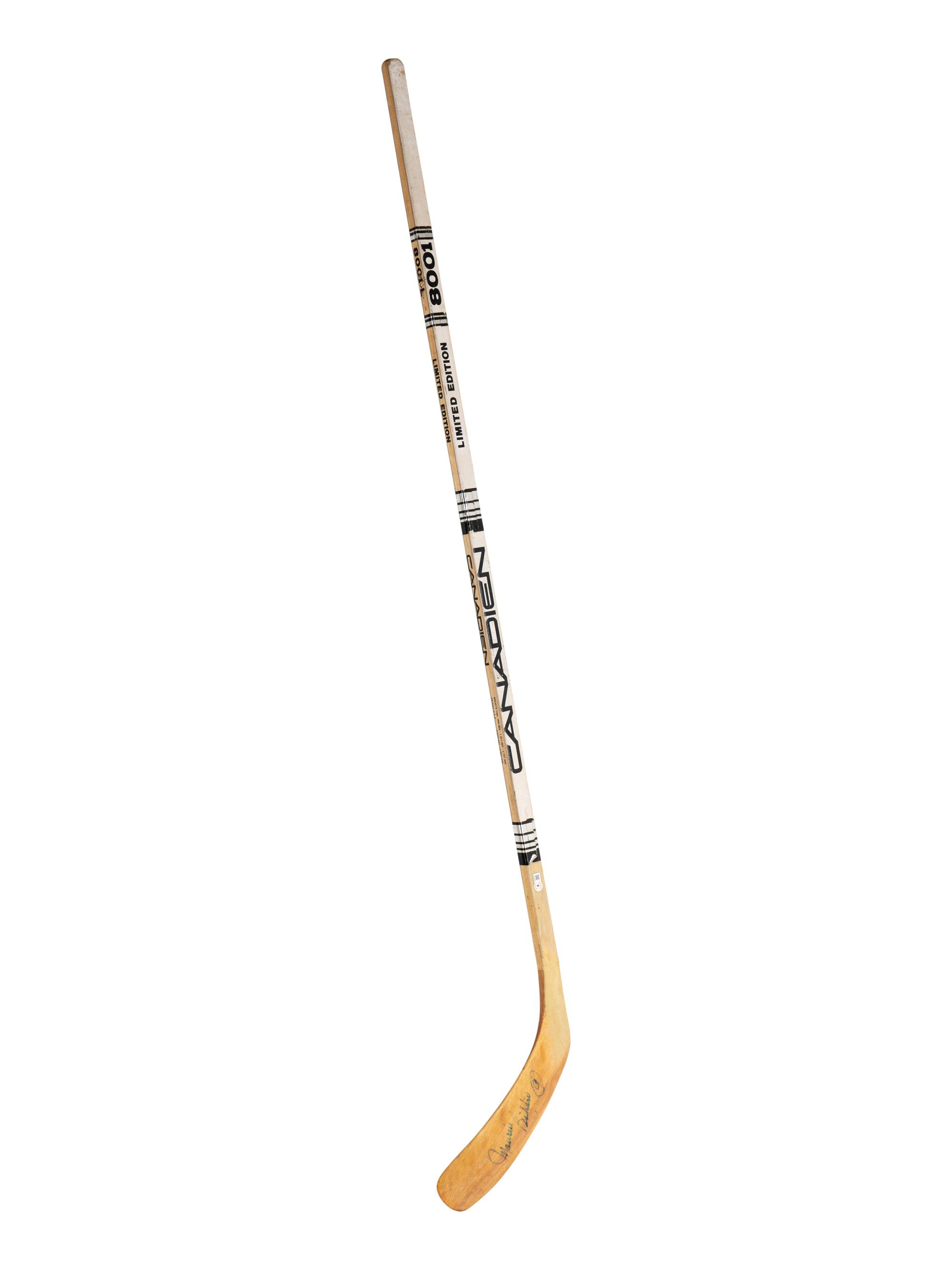 A Maurice Richard Signed Autograph Hockey Stick (Beckett Authentication Services Certified)