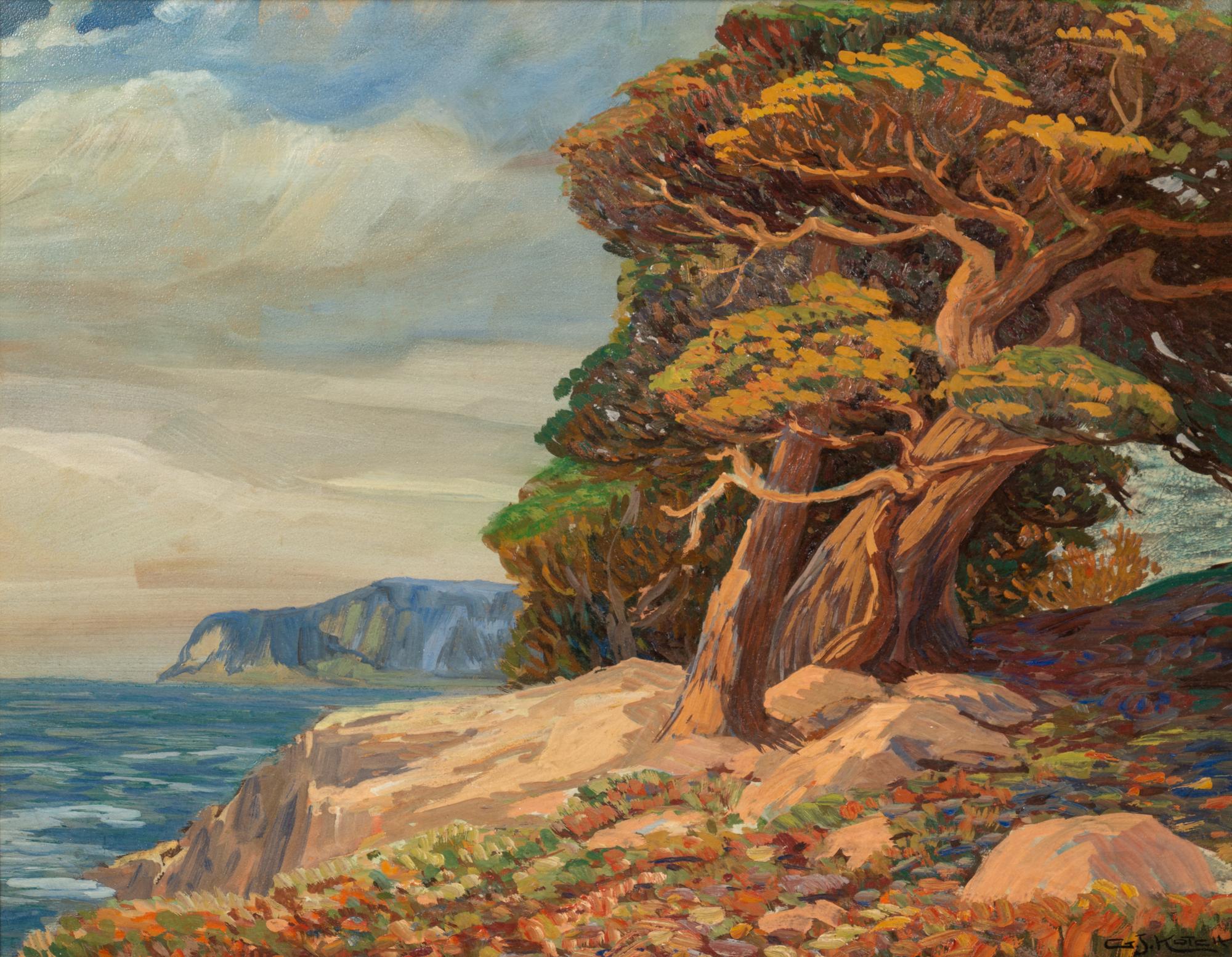 Cyprus Tree and Sea