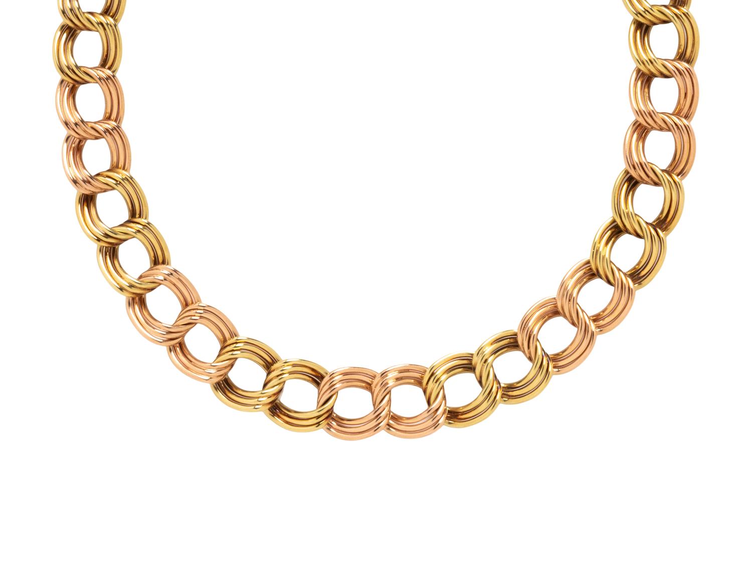 BICOLOR GOLD LINK NECKLACE