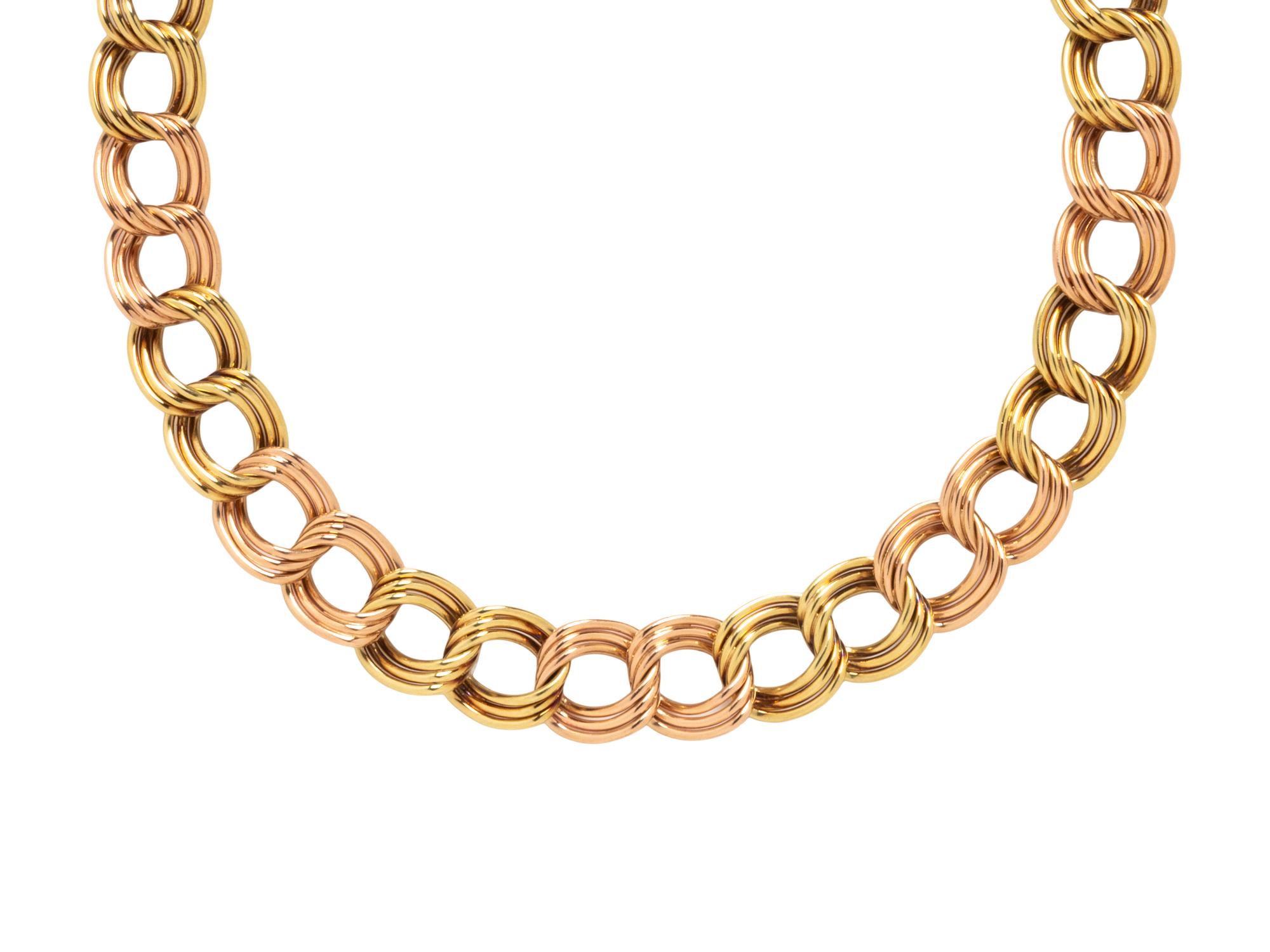 BICOLOR GOLD LINK NECKLACE