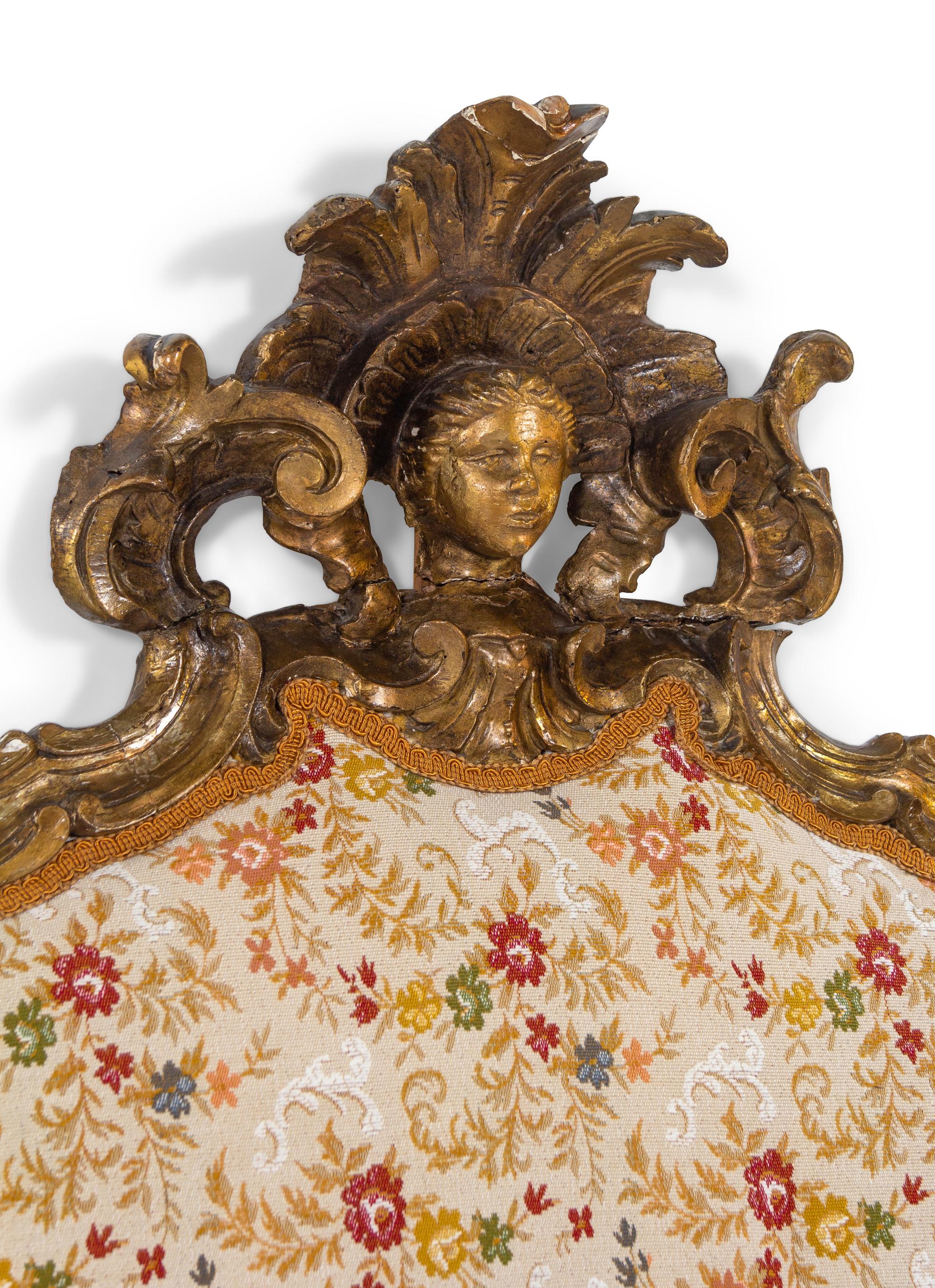 A Rococo Style Giltwood Headboard