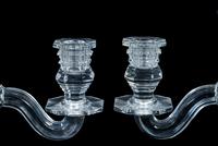 A Pair of Baccarat Three-Light Candelabra
