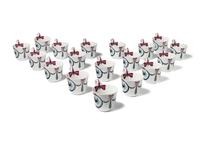 A Set of Eighteen Royal Copenhagen Jingle Bells Coffee Cups