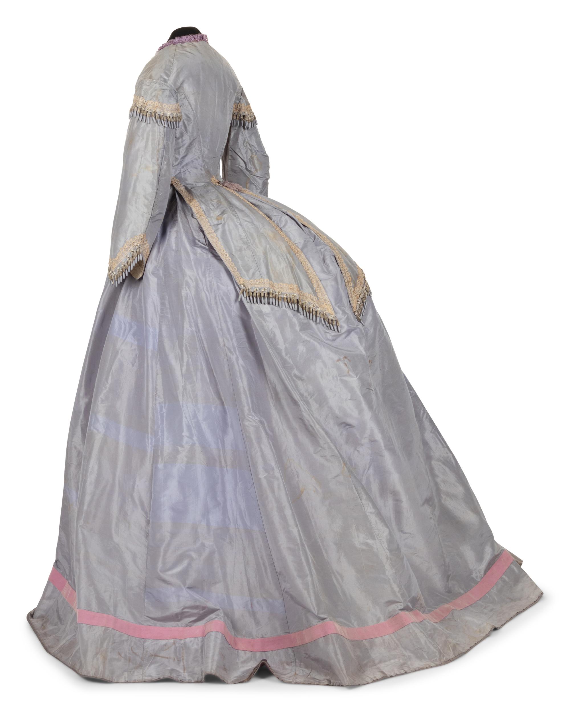 Silk Taffeta Three Piece Dress, 1870s