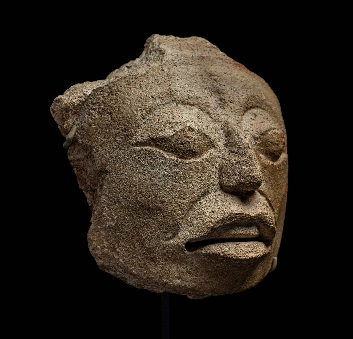A Maya Limestone Face Fragment
