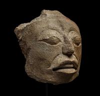 A Maya Limestone Face Fragment