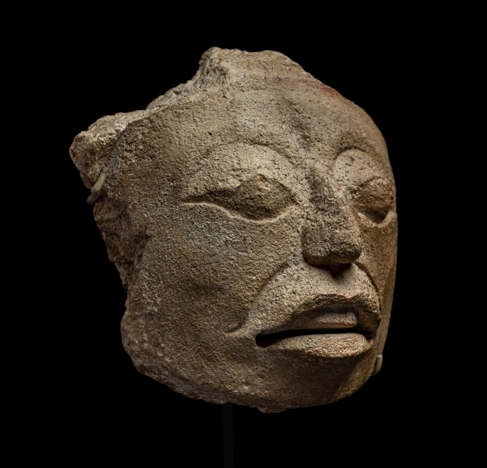 A Maya Limestone Face Fragment