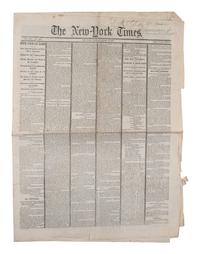 [LINCOLNIANA]. New York and New Jersey newspapers reporting on Lincoln's assassination. April 1865.
