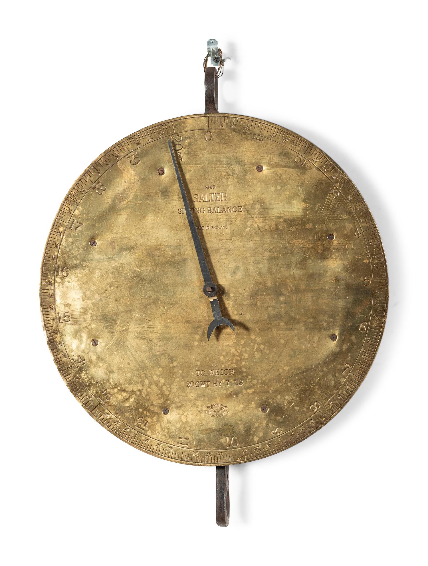 An English Engraved Salter Spring Balance Brass Scale