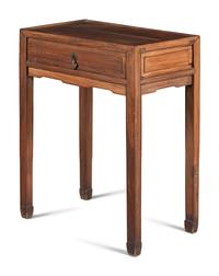 A Chinese Huanghuali and Mixed Hardwood Side Table, Early-Mid 20th Century 近代 黃花梨及硬木邊桌