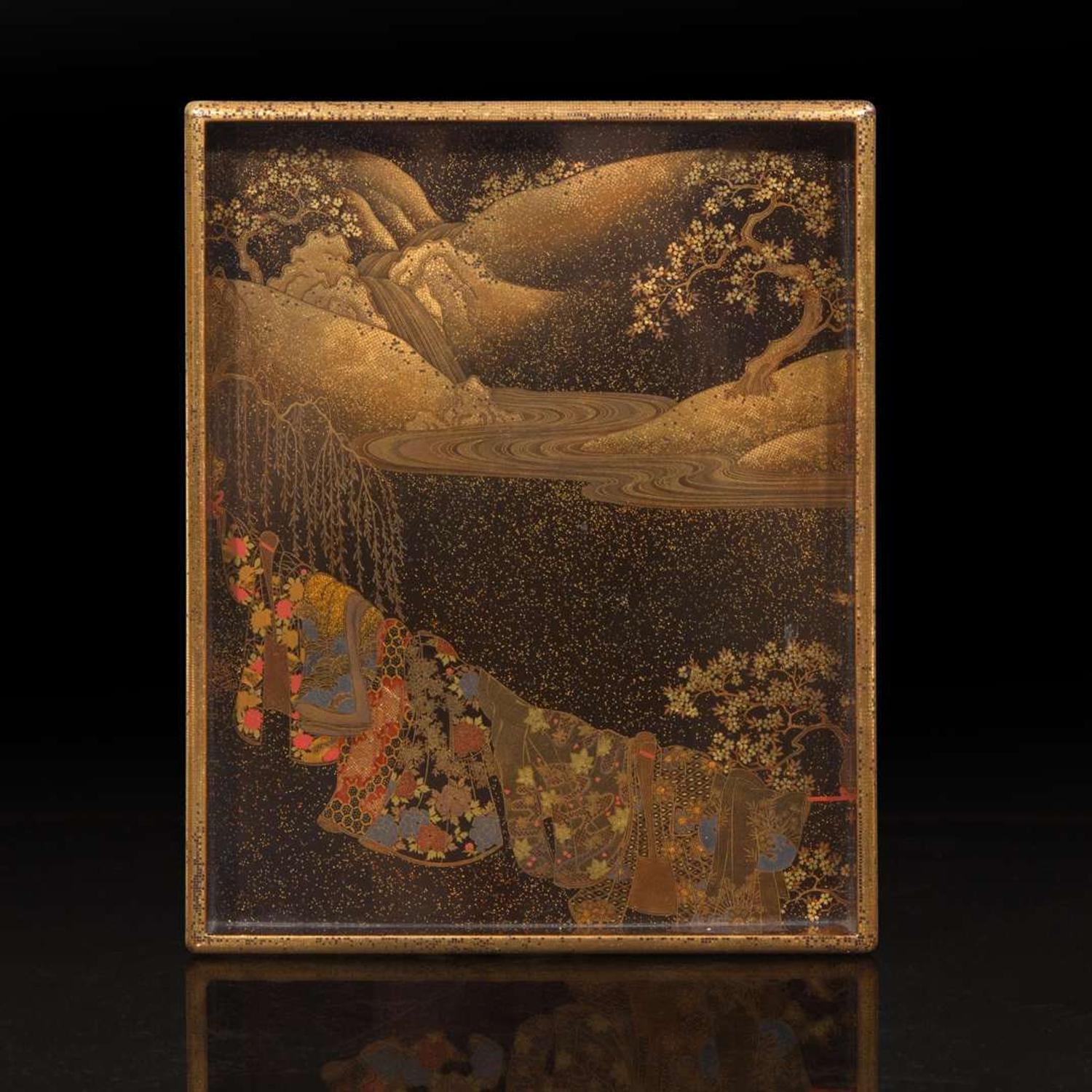 A group of five Japanese lacquer objects 日本漆器五件 Meiji to Taisho period ?????