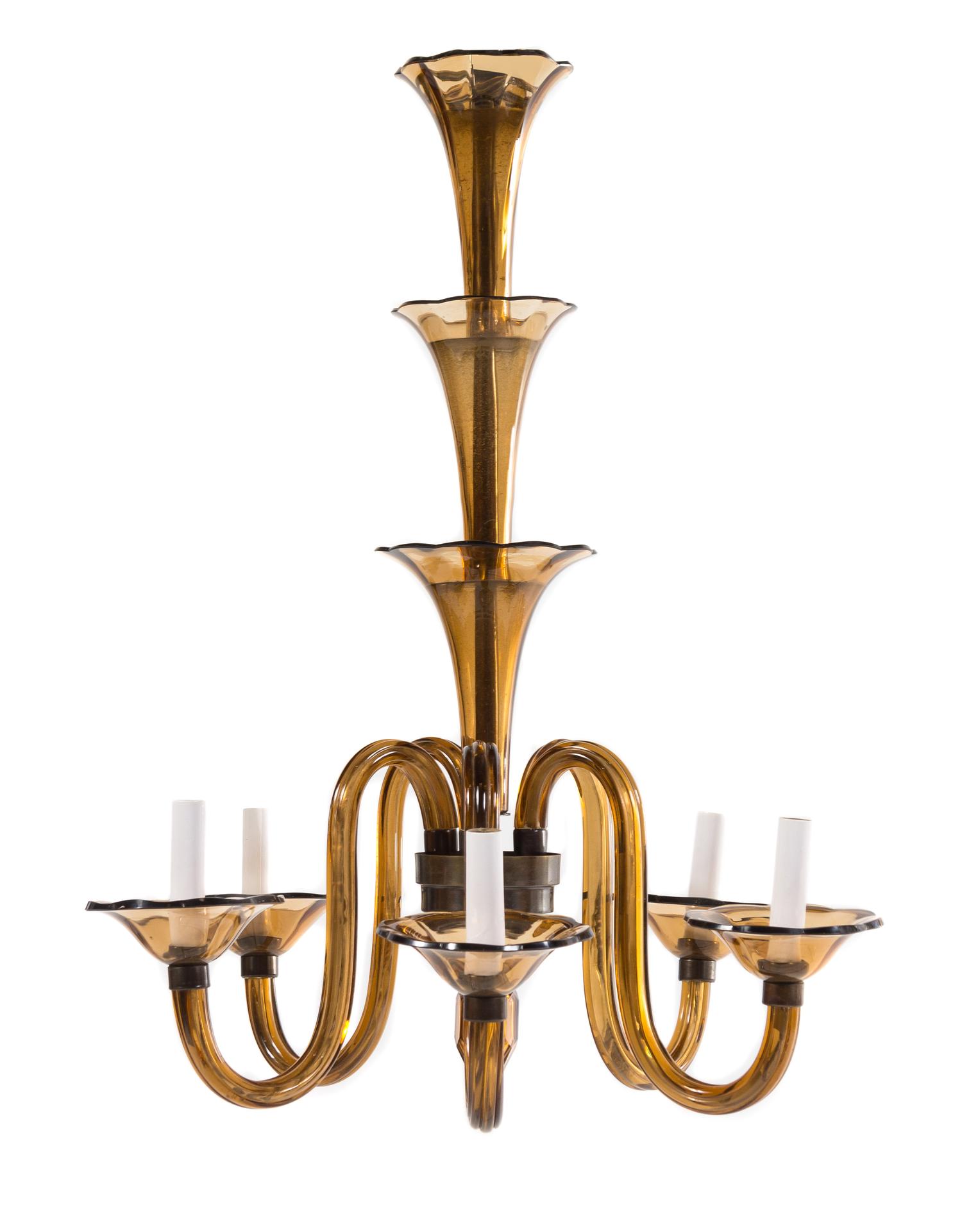 Italian, SECOND HALF 20TH CENTURY, a Murano glass chandelier