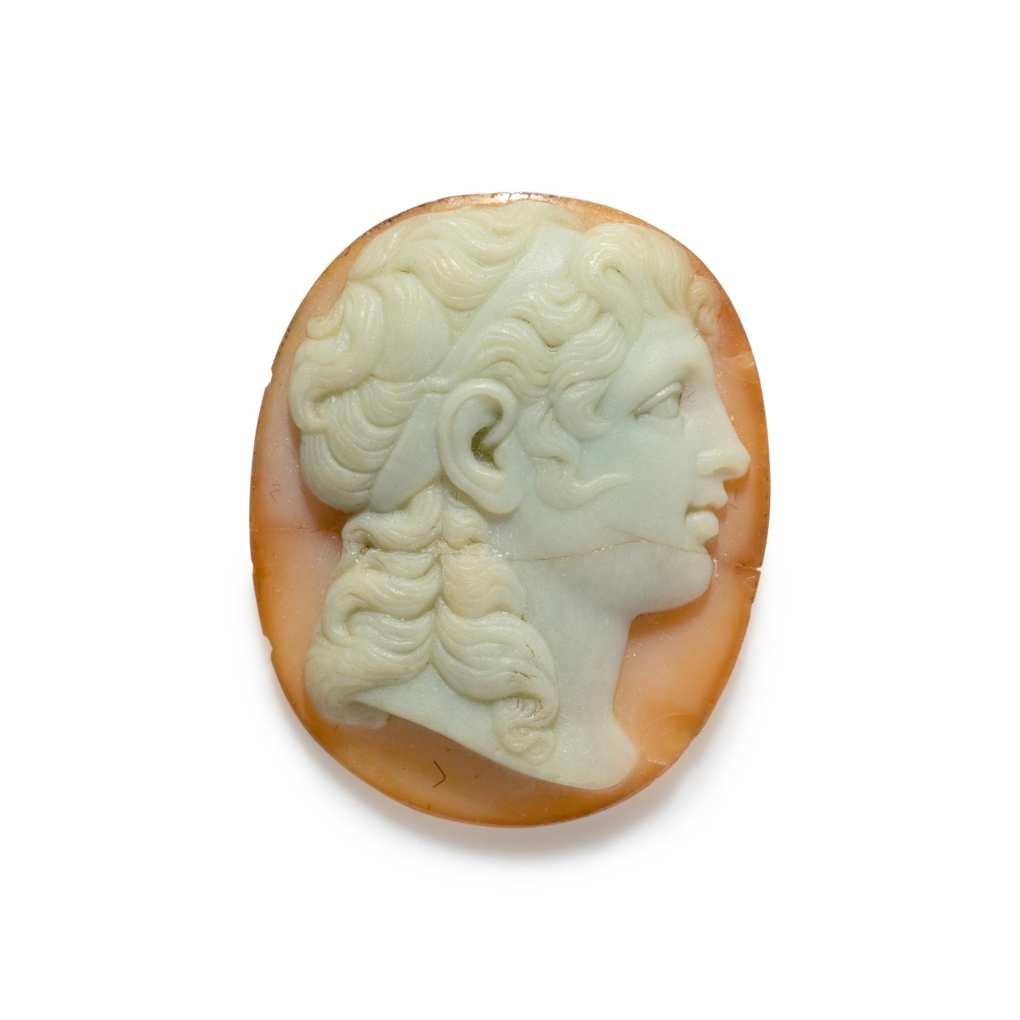 A Neoclassical Sardonyx Cameo with the Portrait Head of Alexander the Great