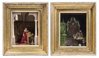 Two Miniature Room Boxes Height 14 inches. — JEFFREY G. GUENO AND FRANK L. HANLEY