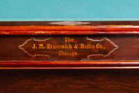 A Brunswick-Balke Inlaid Rosewood Billiards Table