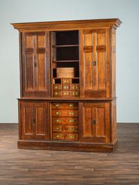 A Country Brass Mounted Oak Lawyer's Bookcase