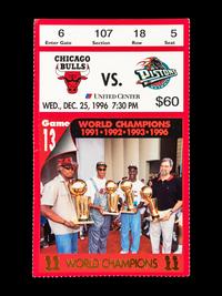 A Collection of 13 Chicago Bulls Michael Jordan Last Dance Era 1996-97 Regular Season and Playoff Tickets and Stubs