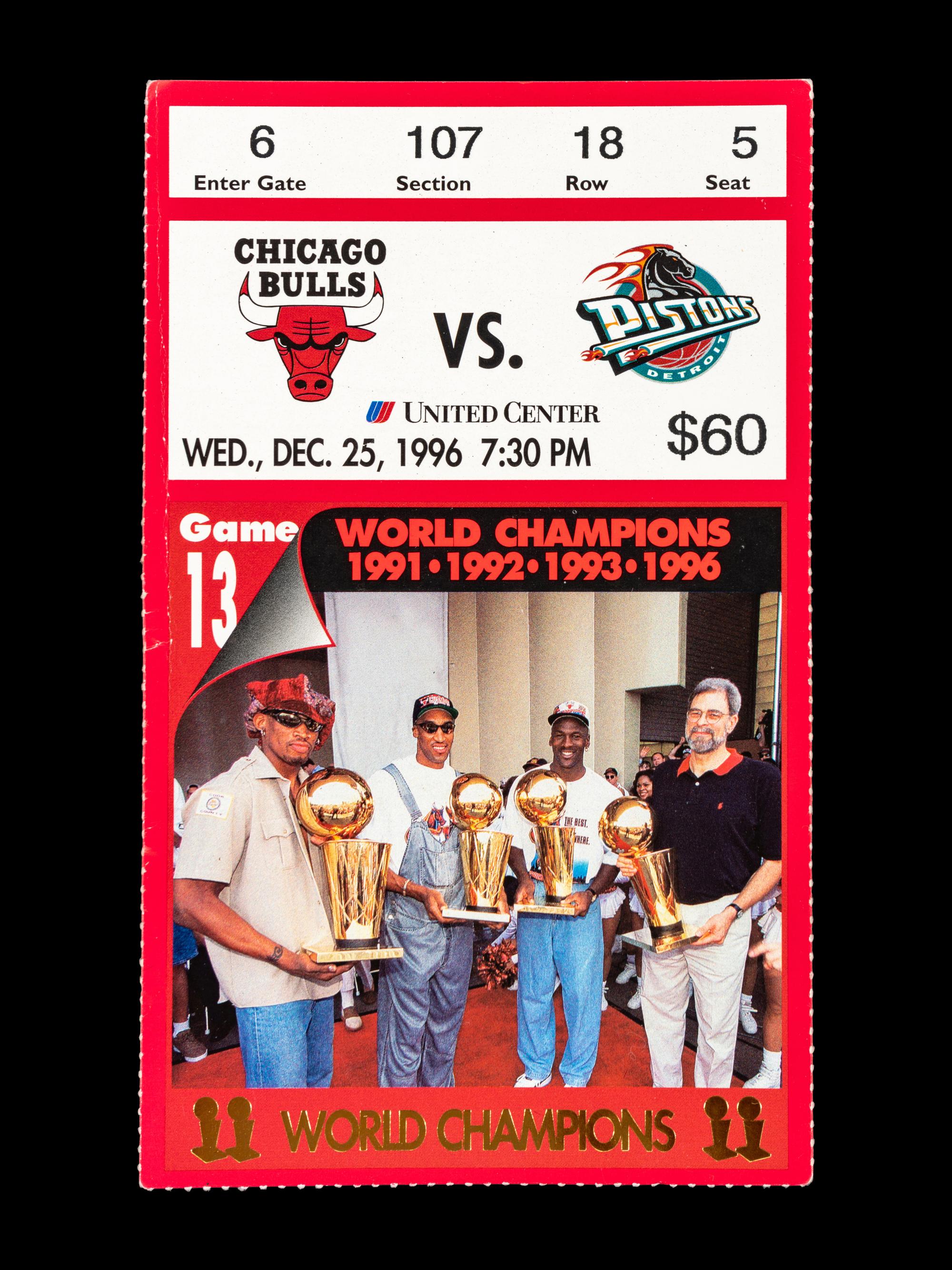 A Collection of 13 Chicago Bulls Michael Jordan Last Dance Era 1996-97 Regular Season and Playoff Tickets and Stubs