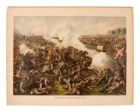 [CIVIL WAR]. 5 Kurz & Allison Civil War-themed chromolithographs