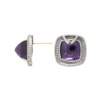 AMETHYST AND DIAMOND EARRINGS