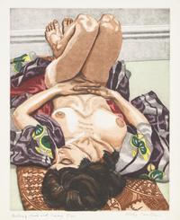 Reclining Nude with Kimono