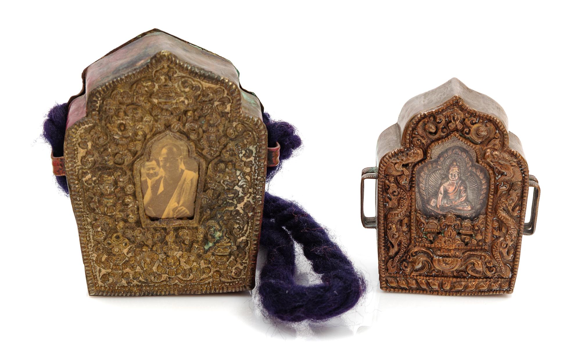 Two Sino-Tibetan Metal Traveling Shrines