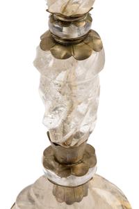 A Set of Four Metal Mounted Rock Crystal Candlesticks