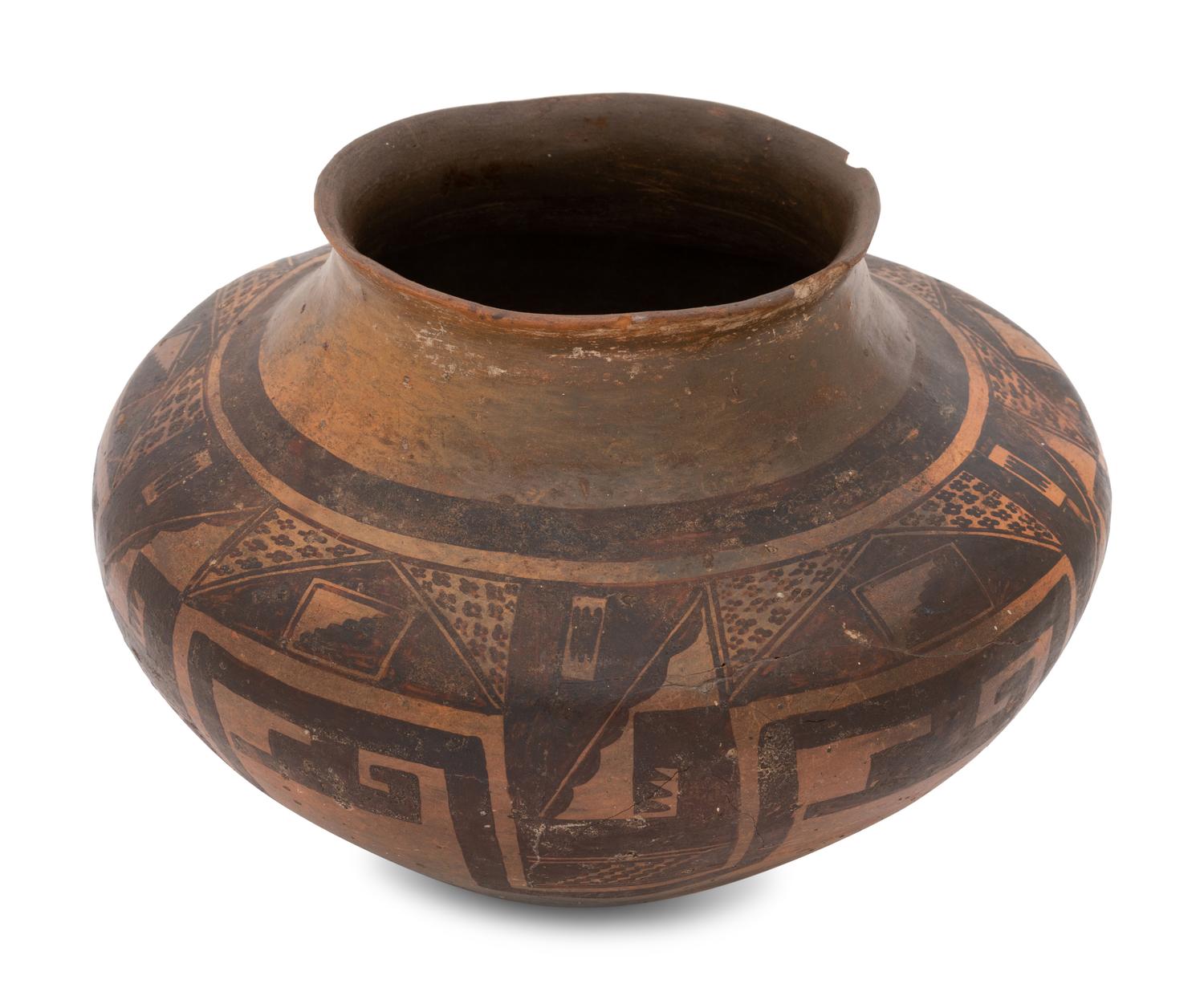 Jeddito Black-on-Orange Pottery Jar