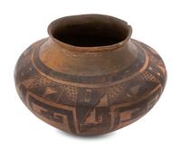 Jeddito Black-on-Orange Pottery Jar