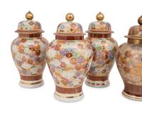 Four Japanese Kutani Porcelain Vessels