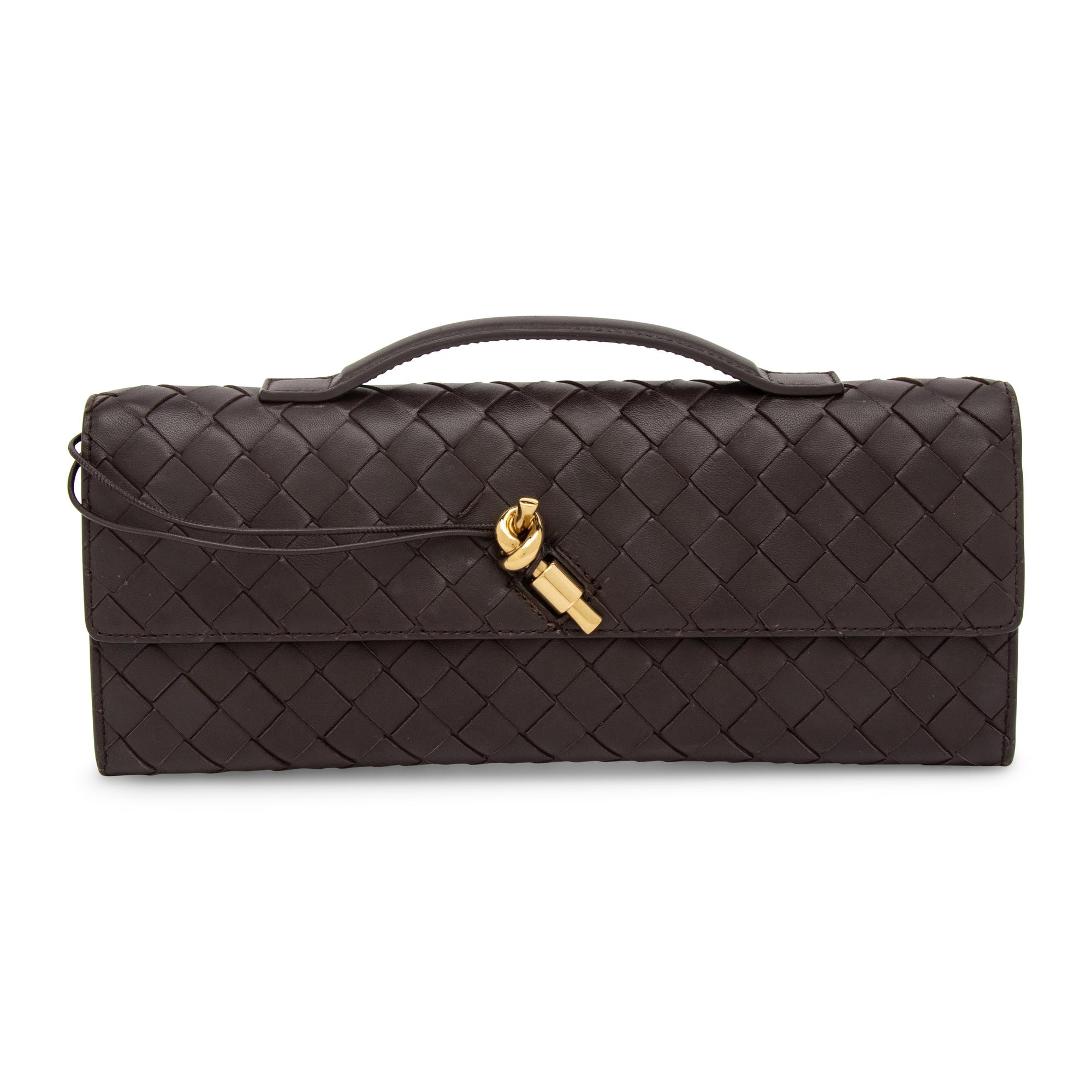 BOTTEGA VENETA, ANDIAMO INTRECCIATO LEATHER CLUTCH