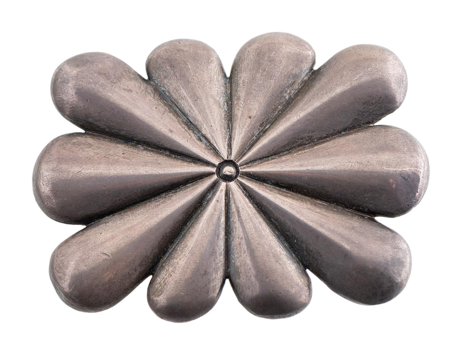 Navajo Sandcast Silver Belt Buckle