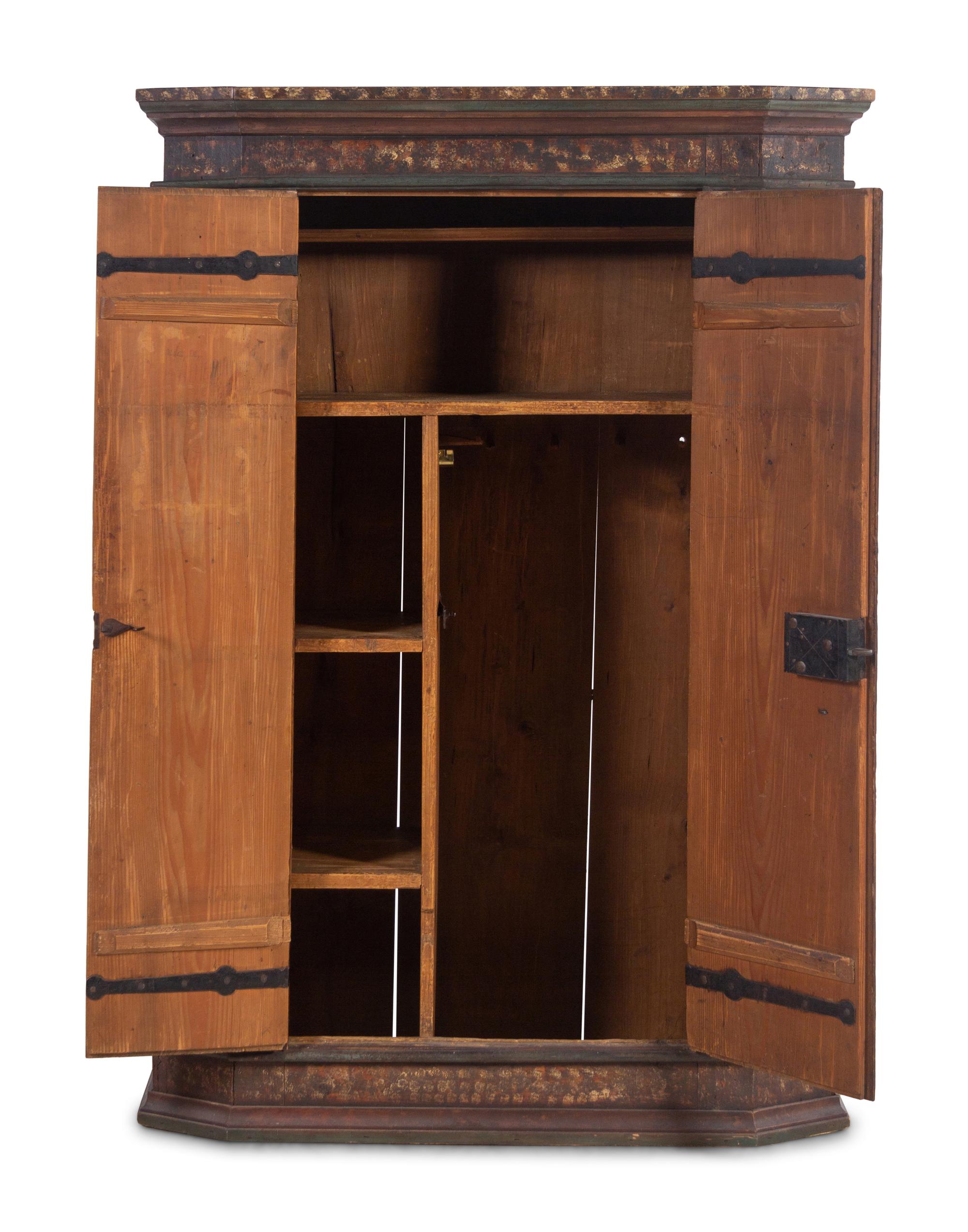 A German or Northern European Painted Schrank