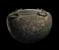 A Greek Bronze Cauldron with Lid