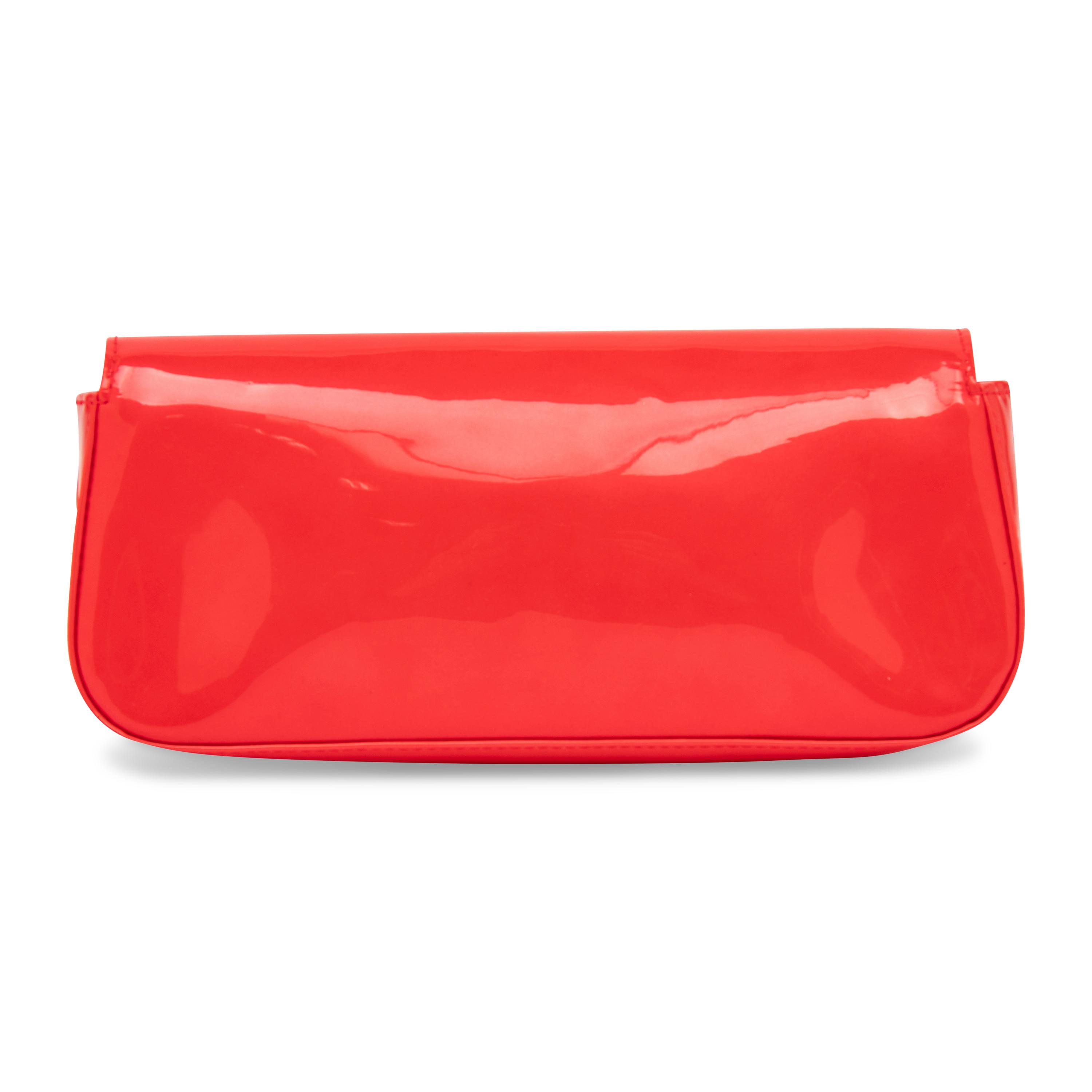 LOUIS VUITTON, PATENT RED SOBO CLUTCH