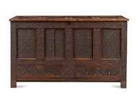A Charles II Carved Oak Coffer