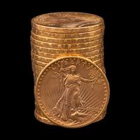 A Group of Twenty Saint-Gaudens $20 Gold Coins