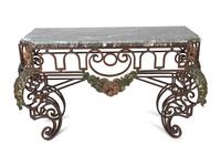 An Italian Rococo Style Wrought-Iron Console — 20TH CENTURY
