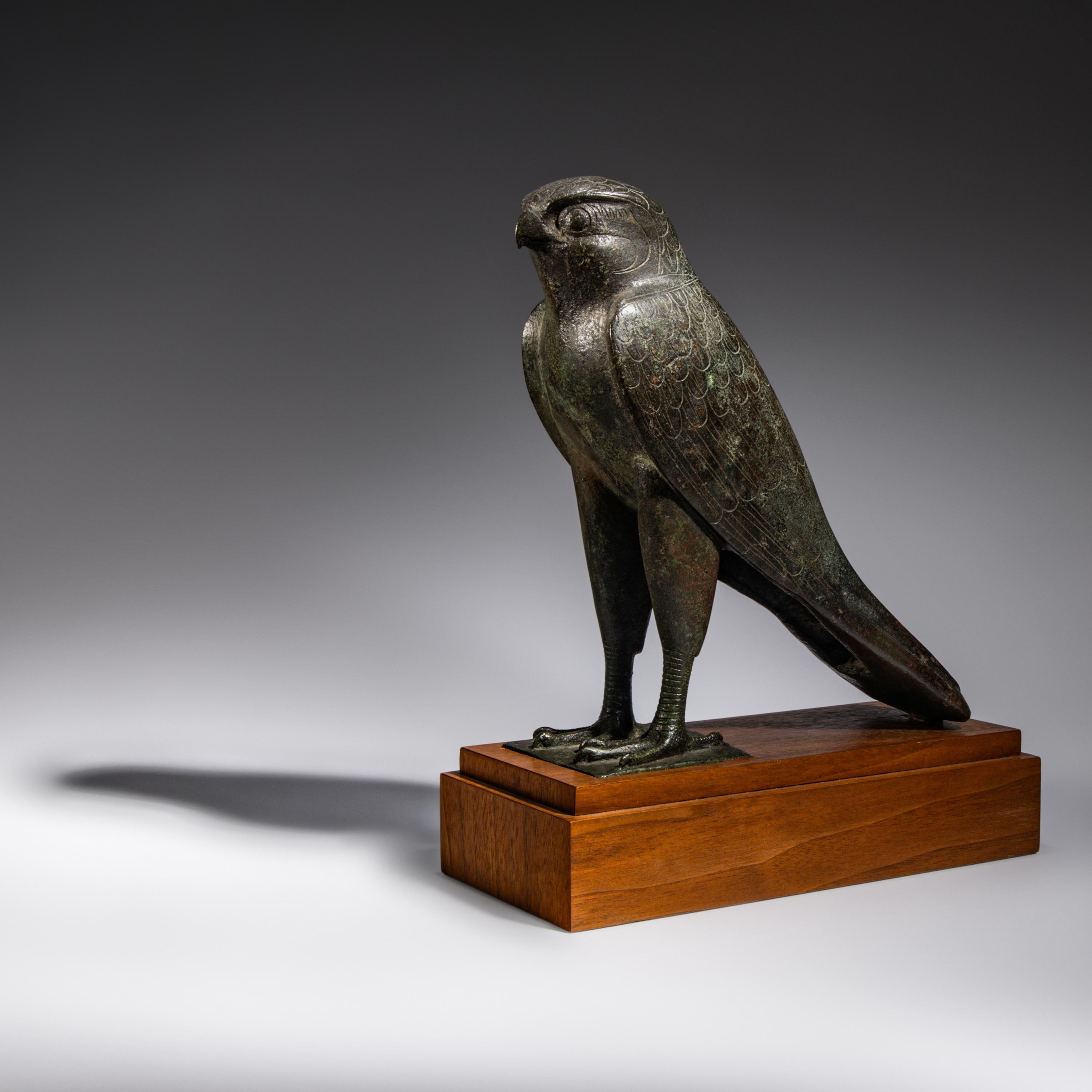 An Egyptian Bronze Falcon