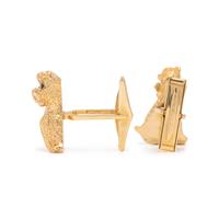 RUSER, YELLOW GOLD POODLE CUFFLINKS