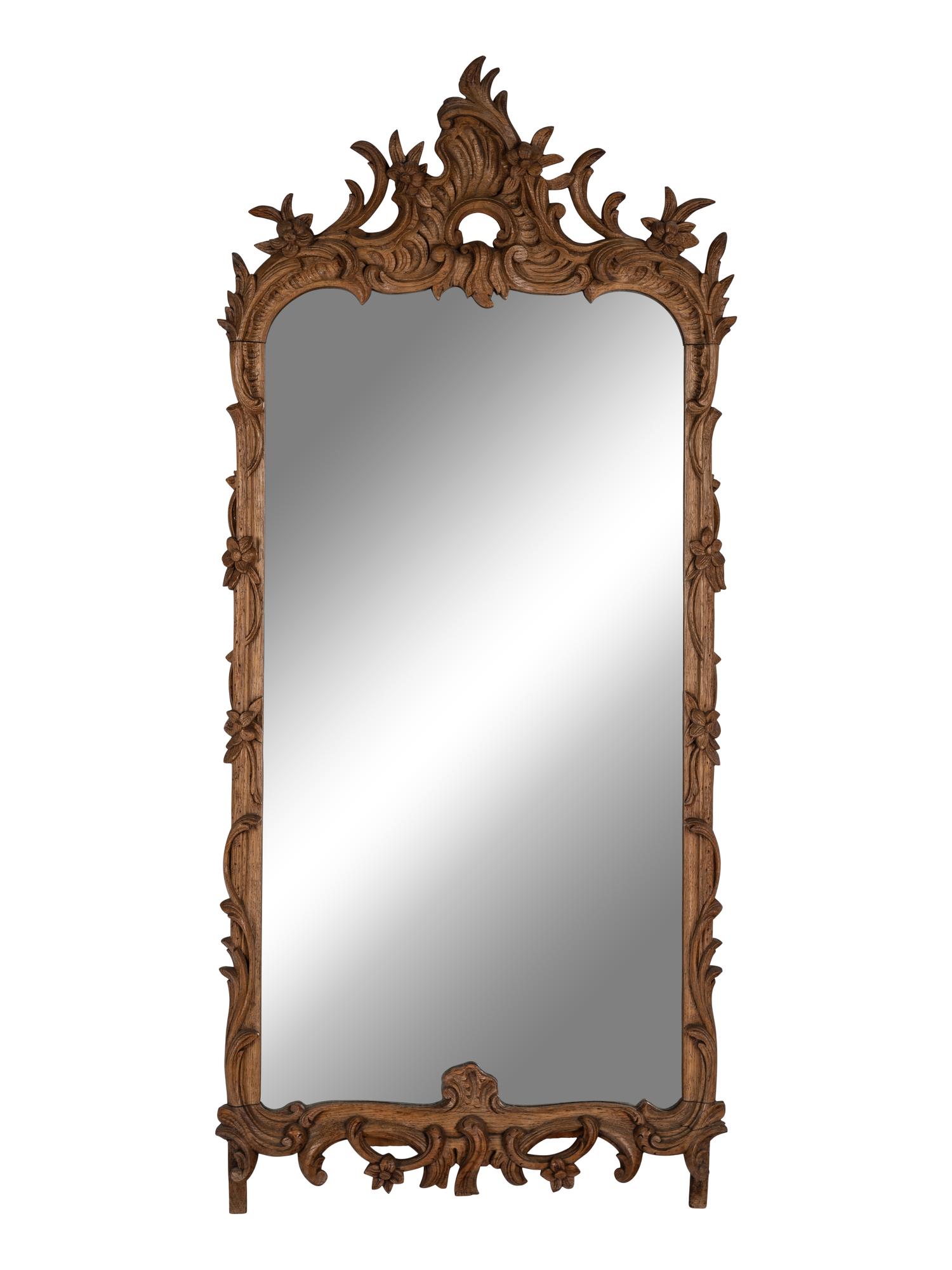 A George II Style Carved Oak Mirror