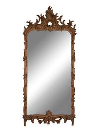 A George II Style Carved Oak Mirror